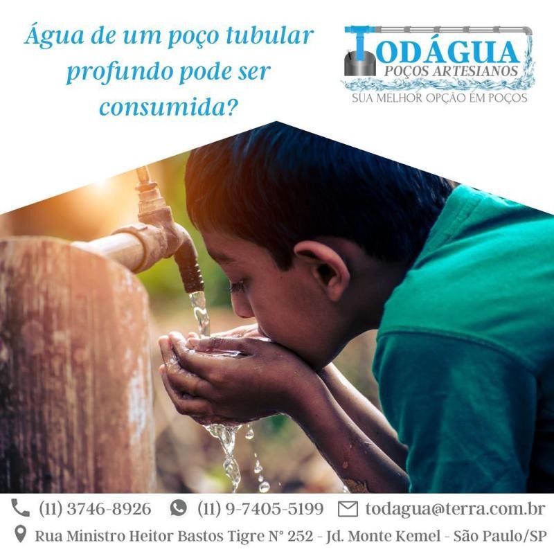 Água de poço tubular pode ser consumida?